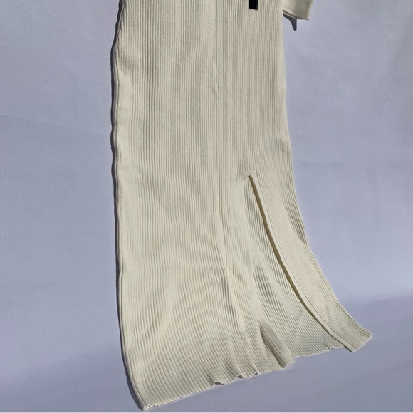 NWT Banana Republic Ribbed Sweater Dress Cream Ivory Long MSRP $160 Size SMALL - Picture 13 of 16